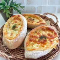 捏ねない生地でチーズパン☺️🧀