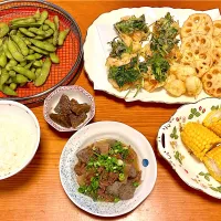 牛すじ煮込み&かき揚げ|マイさん
