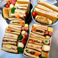 44円パンのミミでお弁当完成。|じゅんちゃんさん