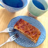 昨日のおやつapple pie半分こ🍎|さくたえさん
