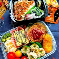 2025/08/15 ハンバーグと焼売のお弁当|Blueberry🫐さん