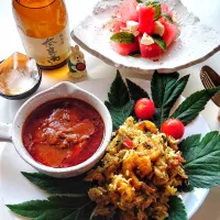 シュリンプビリヤニ&名店シリーズの南インドチキンカレー