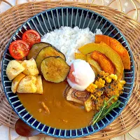 夏野菜チキンカレー🍛|薪clubさん