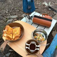 キャンプ朝食モンテクリステトサンド|ミカさん