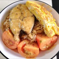 Curry fish + Japanese style omelette with rice 😋🤤😍🍅🍛|🍒lynnlicious🍒さん