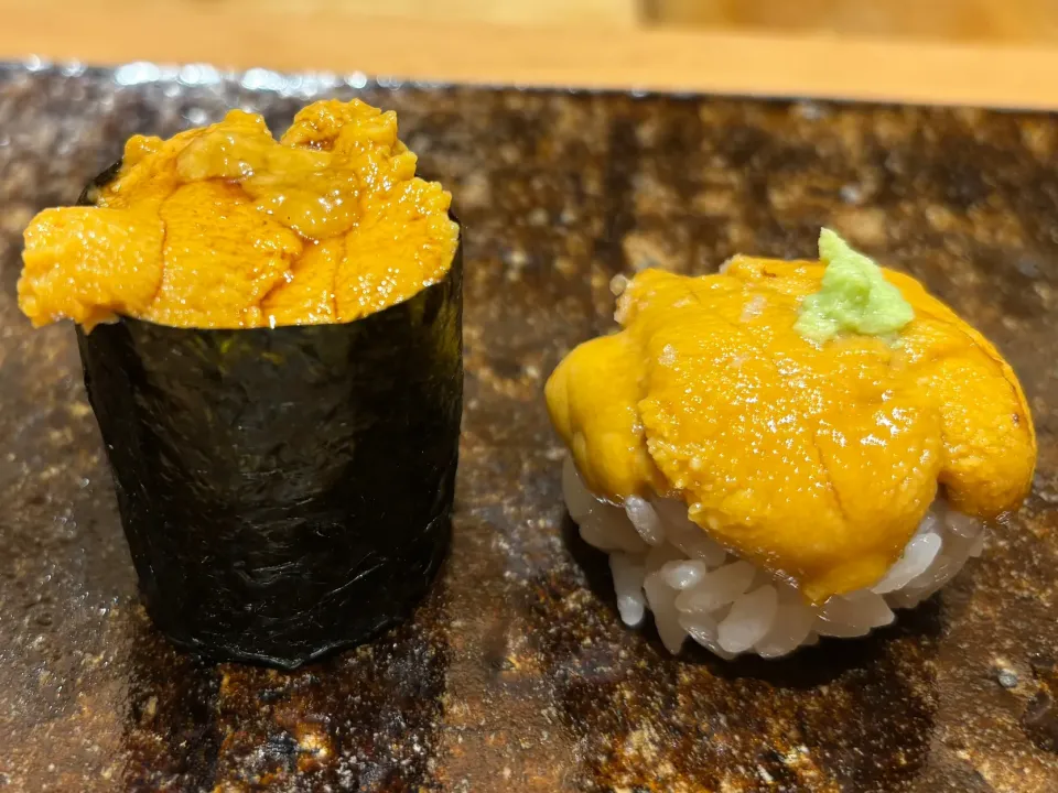 8月14日・［お寿司のコース🍣］⑪馬糞ウニ😋✨（あんまり得意じゃ無いけど💦このウニは美味しかった👍🏻）|山勝さん
