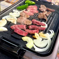お夕飯　ホットプレートで焼き肉|renharuruさん