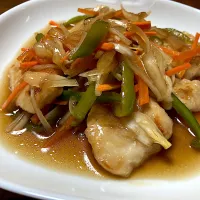 チキン甘酢あんかけ|はっちぃさん