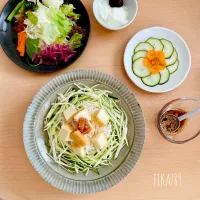 さっぱり食べよう ズッキーニと厚揚げの冷製パスタ風|FIKA789さん