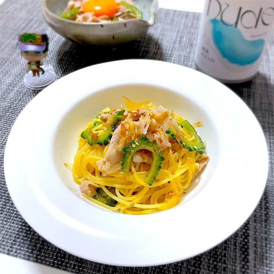 ゴーヤと豚の冷しゃぶパスタ|アルティッチョさん