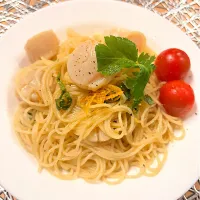 帆立の冷製レモンパスタ|あいりんごさん