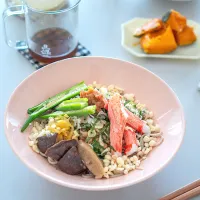 梅肉でさっぱり"冷やしたぬき蕎麦"| kayokoさん