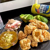 冷凍シェフレンジでから揚げ解凍〜✨