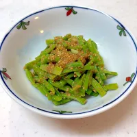 十六ささげの胡麻和え|まさよ☺︎さん