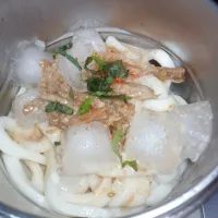 大葉となめ茸入り胡麻ダレ冷やしうどん|darkbaronさん