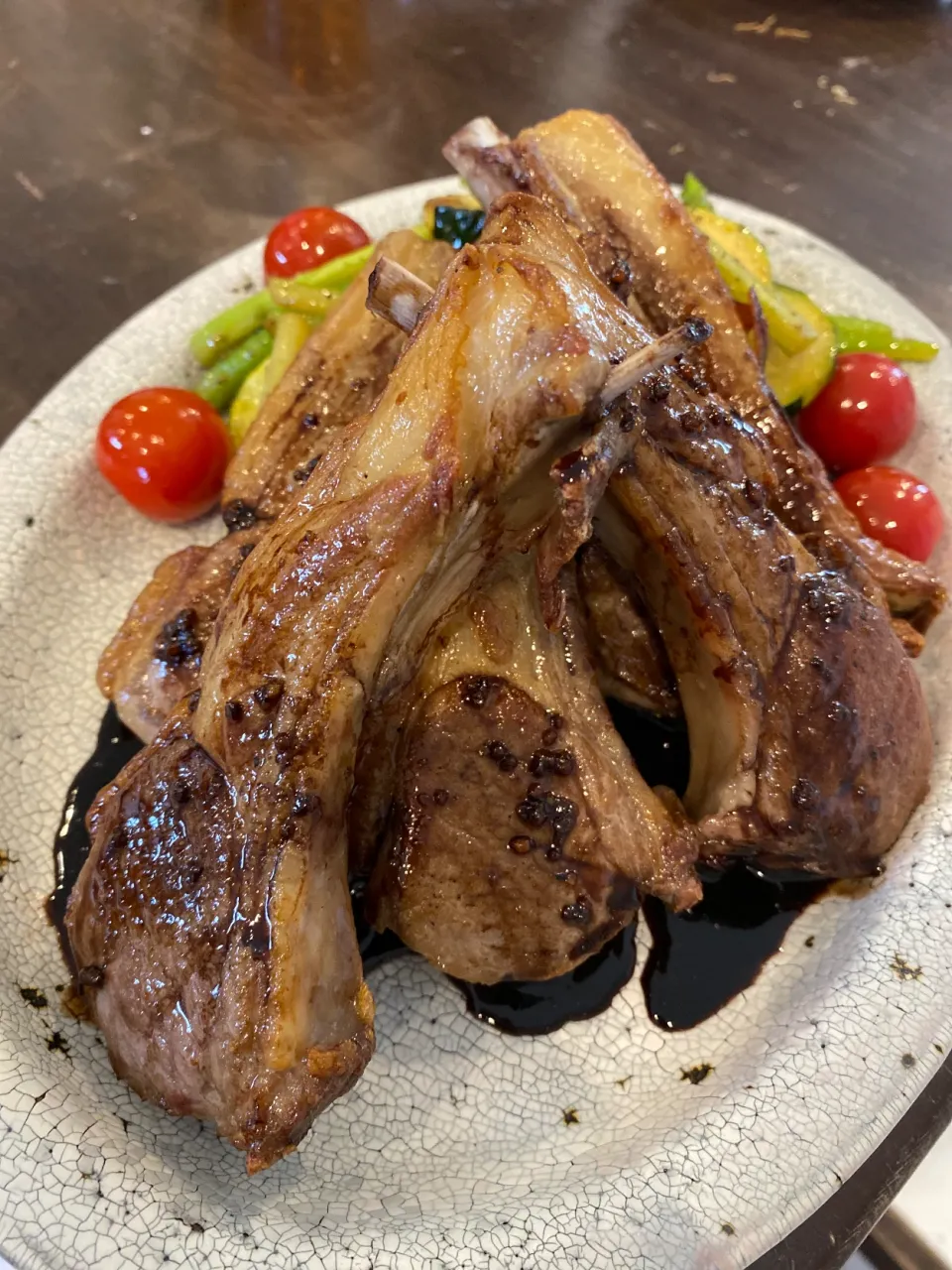 ラムチョップ。赤ワインソース|satominさん