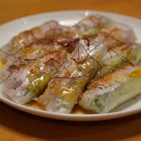 ユウキ食品様ライスペーパーで！豚しゃぶ生春巻き|こたろーさん