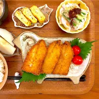 少量バッター液で鯵フライ