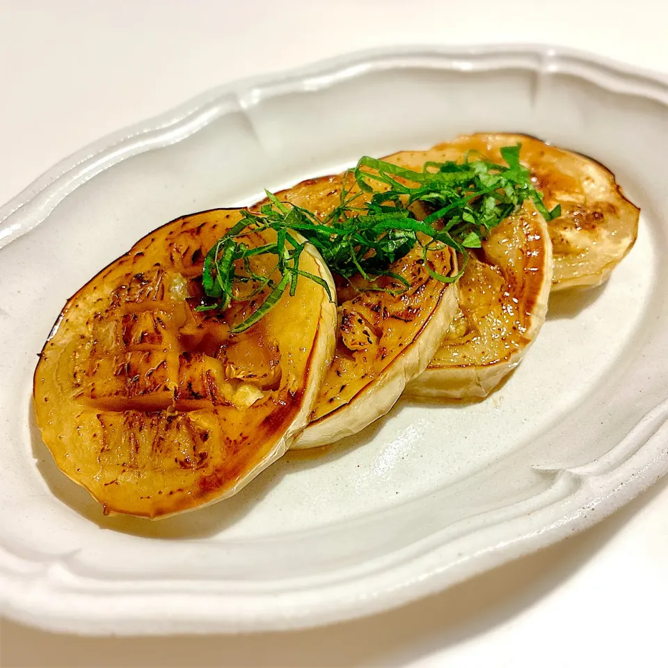 とろとろ白ナスのステーキ🍚🥢|chibiさん