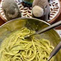 2025/8/16    いんげん豆と三種のロングパスタ　Green Beans on Three Pasta|19 Boys & 野鳥さん