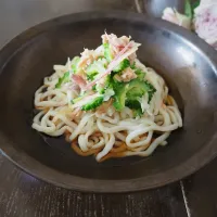 夏バテ対策にゴーヤで冷やし麺