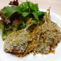 アジの香草パン粉焼き