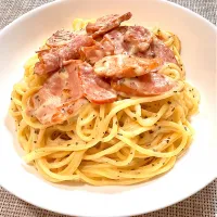 ベーコン＆アルフレッドトリュフソースパスタ| shibazakiさん