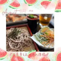 ざる蕎麦&えのきの唐揚げ|いのっちさん