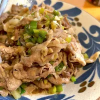 豚ネギ塩ダレ炒め| あおさん