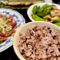 黒米、押麦、玄米、アマランサスと白米のご飯|ぴーまんさん