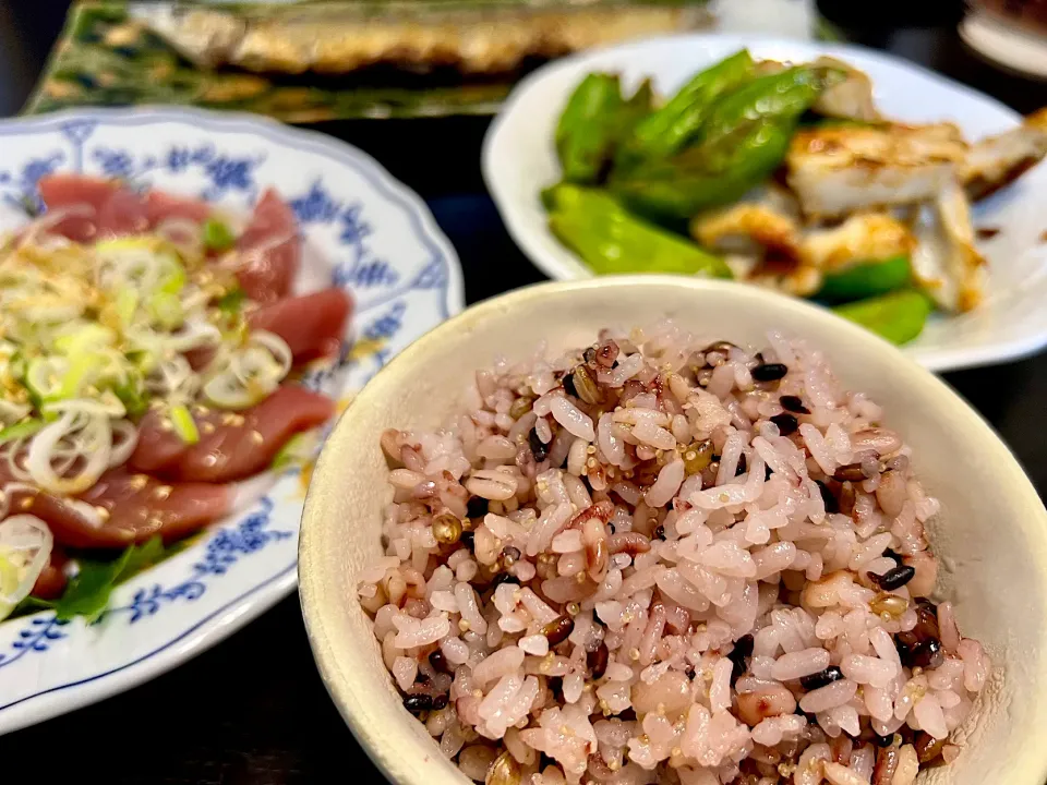 黒米、押麦、玄米、アマランサスと白米のご飯|ぴーまんさん
