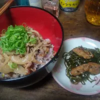ラム肉丼と切り昆布のにんにく唐辛子炒め|にんにくと唐辛子が特に好き❤️(元シャリマー)さん