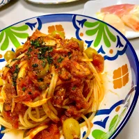 Spaghetti With Calamari Puttanesca|gonbenさん