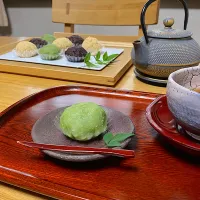 とんちんさんの料理 お盆にお供え　一口ぼた餅