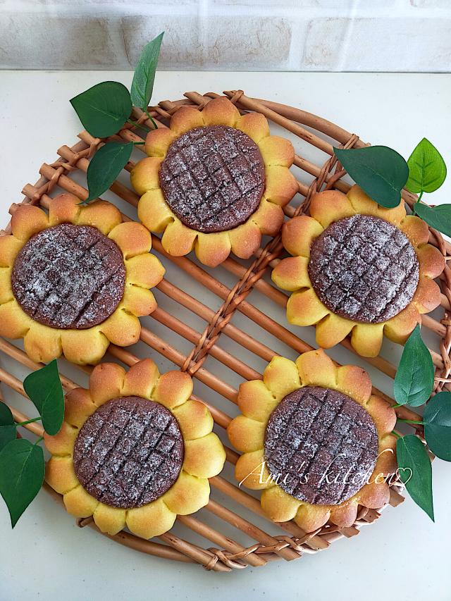 【ひまわり様】スープ　塩うぐいす　手作り　菓子パン　惣菜パン ひまわりパン/あみ | Snapdish[スナップディッシュ] (ID:TX0yja)