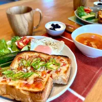 本日のトーストランチ|じゅんさんさん