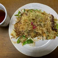 昼食　お好み焼きそば|ATさん