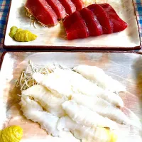 お盆休み最終日 お家おつまみ⑤角上魚類で見つけた本鮪の赤身と中トロとえんがわのお刺身|KANAさん