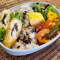 梅大葉ササミカツ夜勤弁当(娘)☆8月18日|kaoriさん