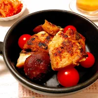 鶏むね肉と椎茸の塩麹焼き🍄|gunlove❤さん