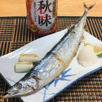 新秋刀魚の塩焼き