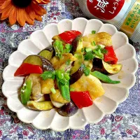 鶏肉と夏野菜のレモン醤油炒め🍋|ringonamaさん