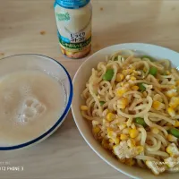 2025/08/18三連休後の夜勤向けて夏野菜で冷製じゃがいものスープつけ麺|Tarou  Masayukiさん