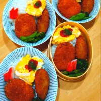 コロッケ&白身魚のフライ弁当|NOZUさん