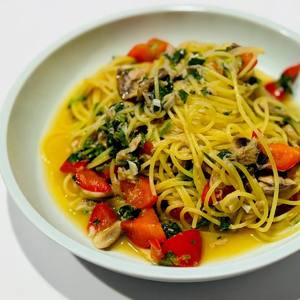 ツナとパクチーのオイルパスタ|ヨシュアさん