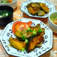 スイーツポテトさんのぶりとかぼちゃの黒酢ガラだれ|みったんさん