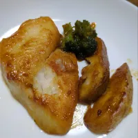 白身魚のバター醤油ソテー|闇夜の狸さん