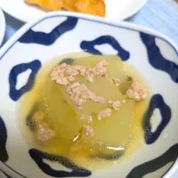 冬瓜とミンチの煮物|闇夜の狸さん
