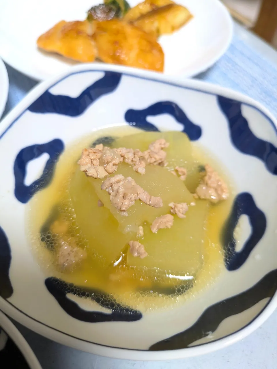 冬瓜とミンチの煮物|闇夜の狸さん