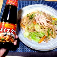 李錦記オイスターソースで焼きうどん|梟姉さんさん